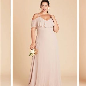 Convertible Birdy Grey bridesmaid dress size XL, taupe color, pockets, worn once